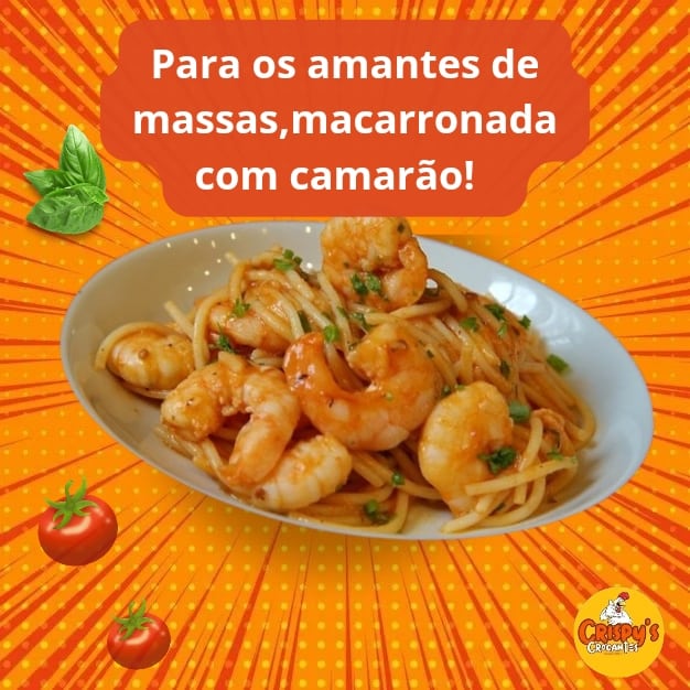 Espaguete com camarão